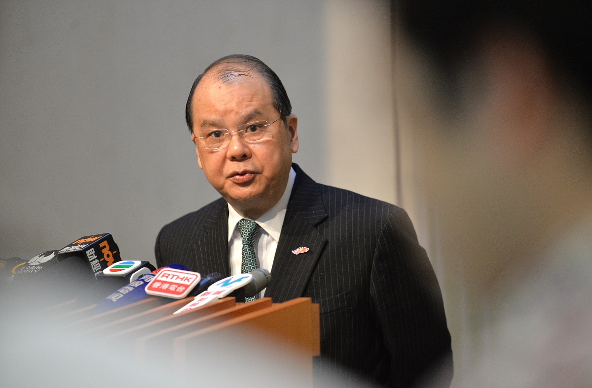 政府司司長張建宗。資料圖片