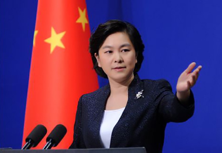 華春瑩表示個別人發表顛倒黑白與是非言論,毫無意義,不值一駁。網上圖片