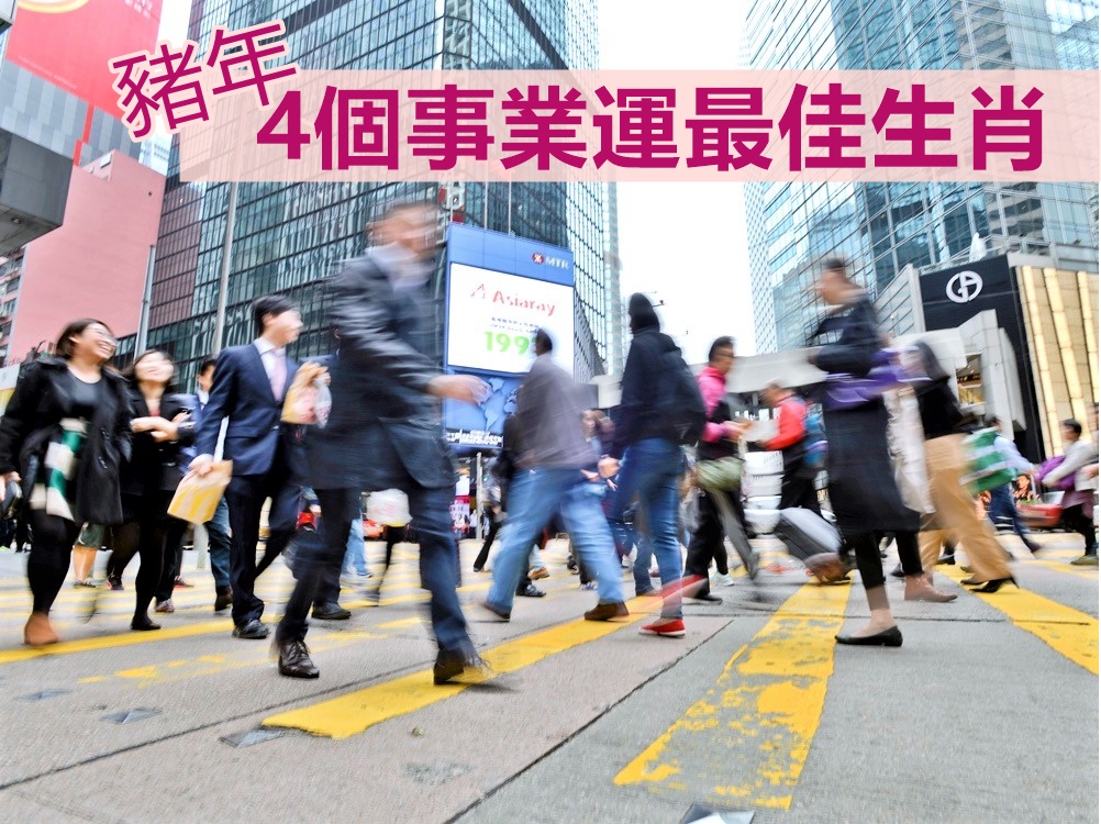 在己亥年,屬龍、馬、雞及兔者的事業發展不俗。資料圖片