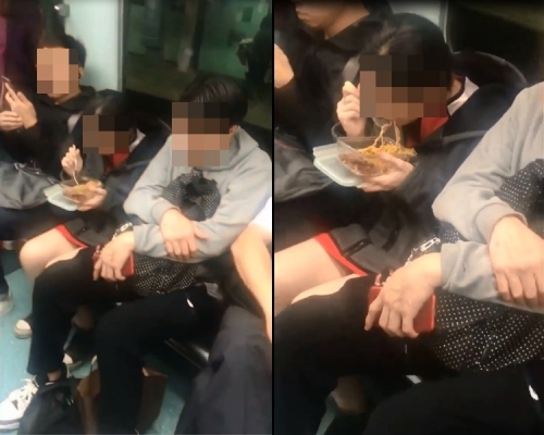 Kelly Online：女子港鐵車廂鯨吞豬扒麵 網民同情：其實都好悲劇