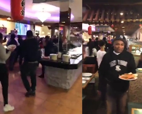 美自助餐食客為爭蟹腳大打出手 流血仍不忘搶食