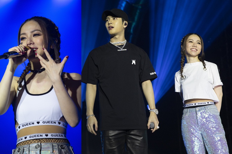 G.E.M.唱到喊,幸細佬Jackson到來給她支持。