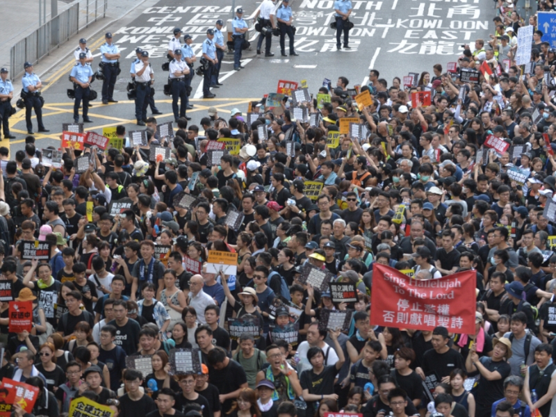 民陣七一遊行。資料圖片