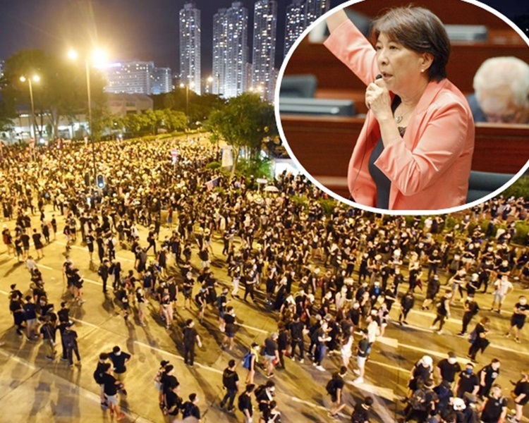 蔣麗芸(小圖)擔心遊行對區內居民及商戶造成影響。