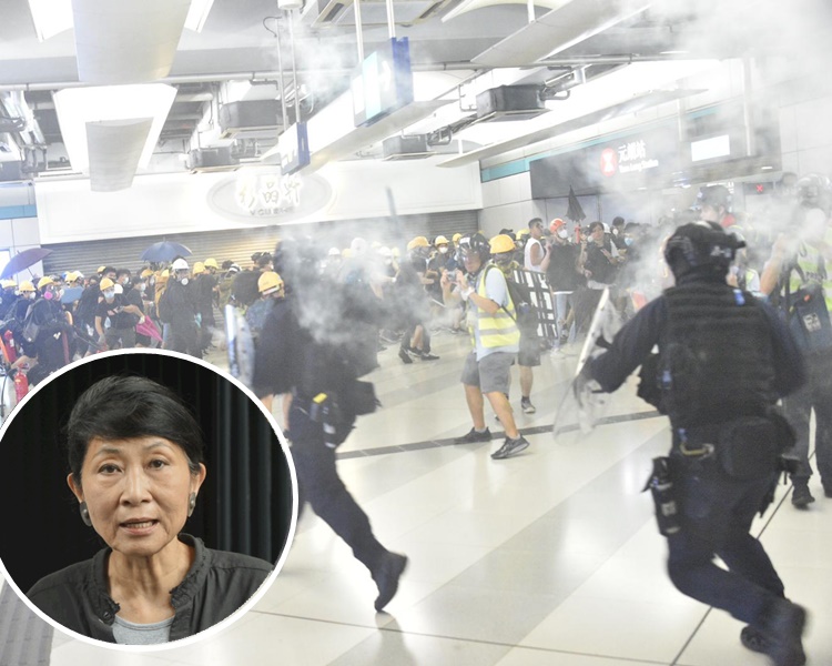 毛孟靜形容元朗昨日變成警方發洩的「私人野戰場」。