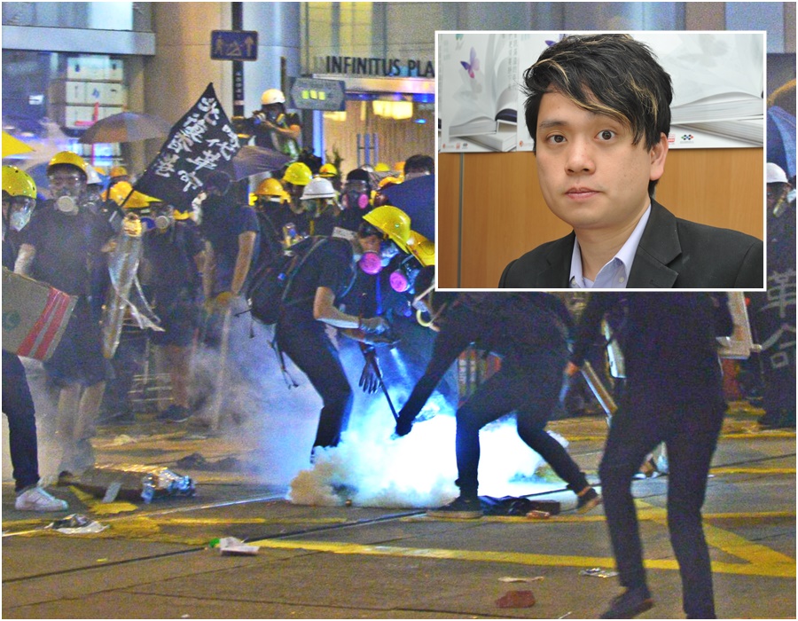 沈旭暉認為港澳辦希望藉支持警隊解決示威問題。資料圖片