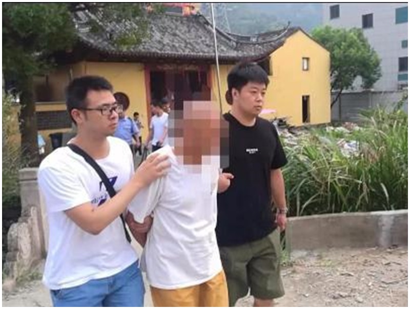 老翁23年前殺人潛逃,化身和尚躲寺廟終落網。網圖