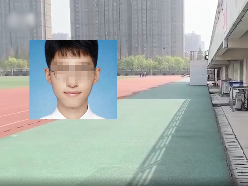 徐州醫科大學一名19歲男同學參加體適能測驗時不幸喪命。影片截圖