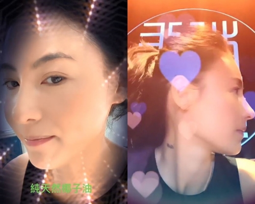 招牌前自拍 張栢芝親自開舖營業