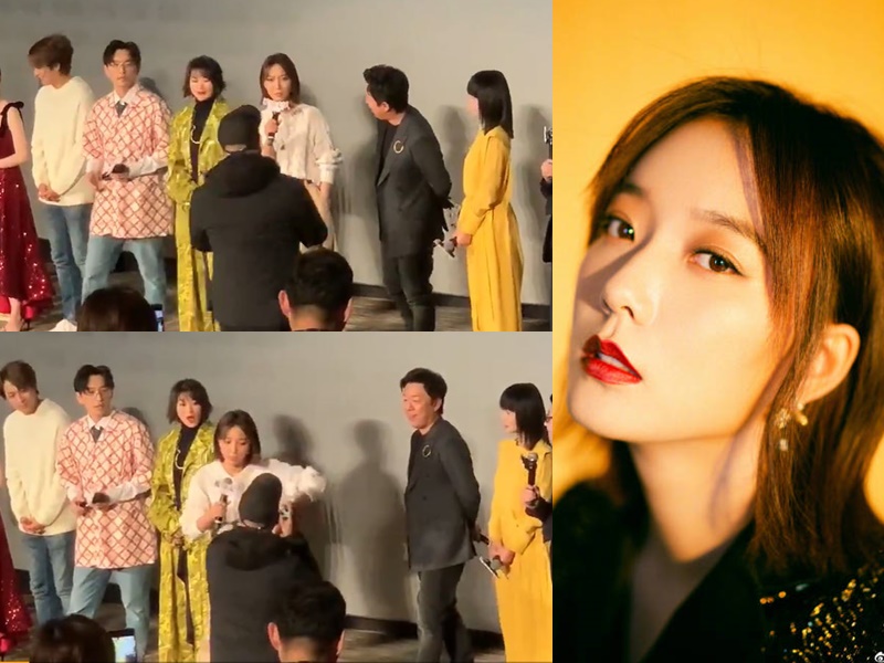 王珞丹一見男粉衝上台已知不妙,她多番拒絕推對方走,同台演員和保安都未識反應。