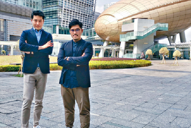 ■田學維（左）及王𤨢燊（右）於2018年踏上創業路，致力發展地理空間人工智能服務。p/　　