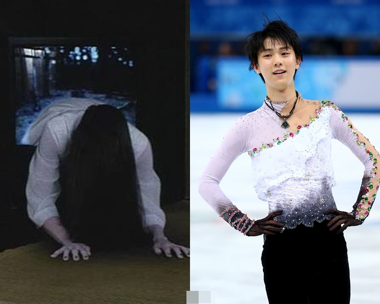 女鬼「貞子」及羽生結弦同樣上榜。網圖