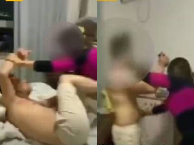 岳母與女婿互毆。網圖