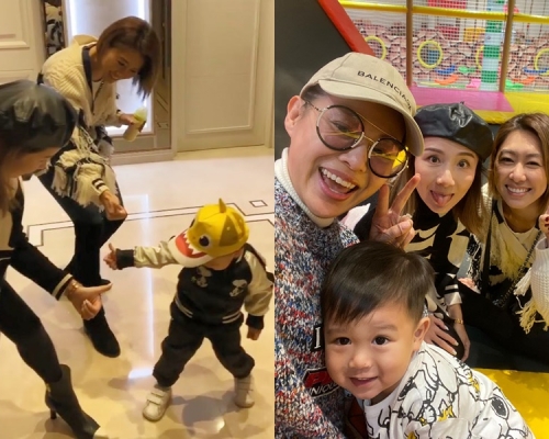 胡杏兒囝囝Yeah得起勁 契媽定欣豹嫂笑唔停