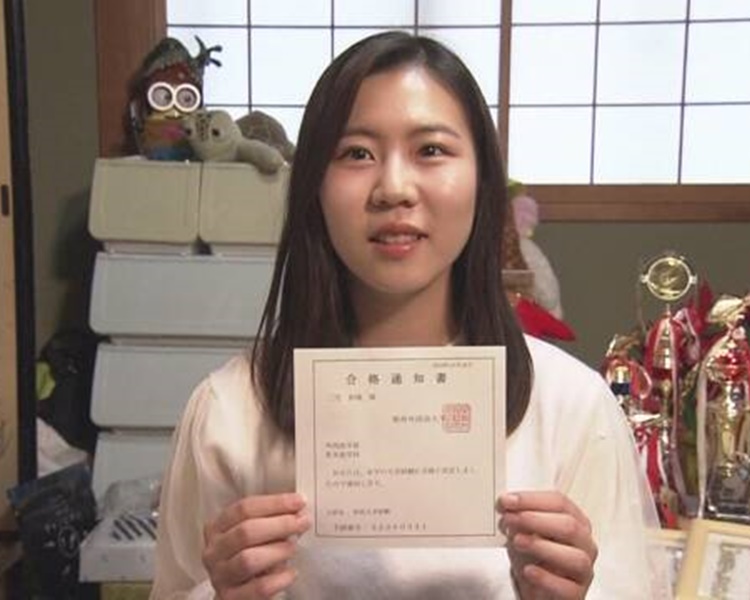 三宅莉緒收到取錄通知,自己也嚇了一跳。圖:NHK