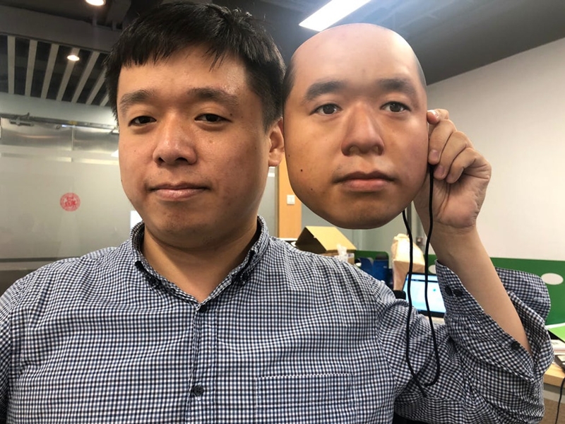 人臉識別被印刷面具破解。網上圖片