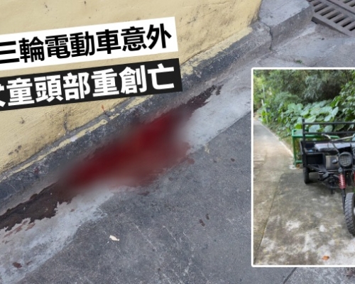 長洲三輪電動車意外 5歲女童頭部重創亡