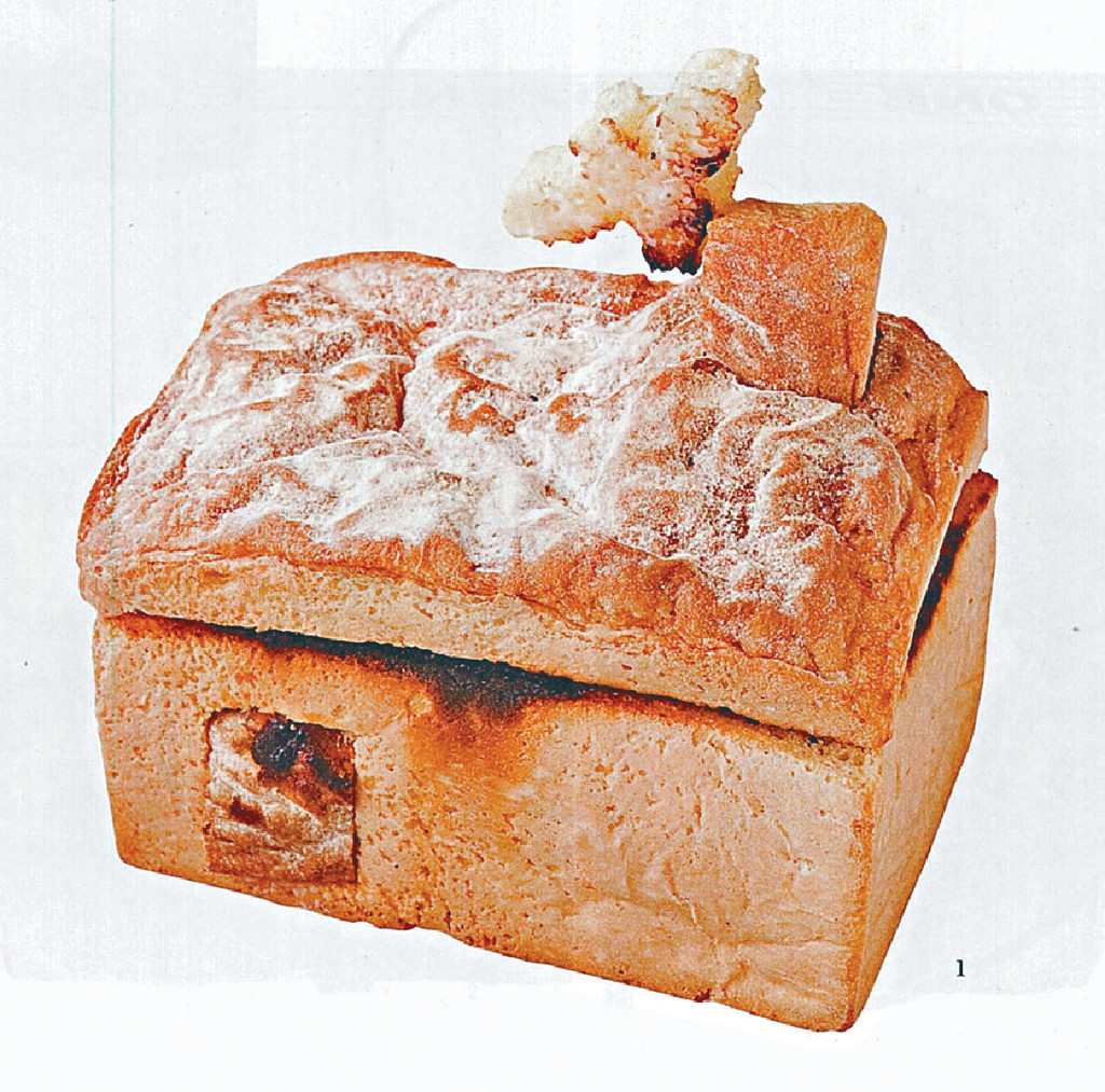 ﻿●藝術家小山千春設計，連容器都是用麵包做的「麵包的家」便當。