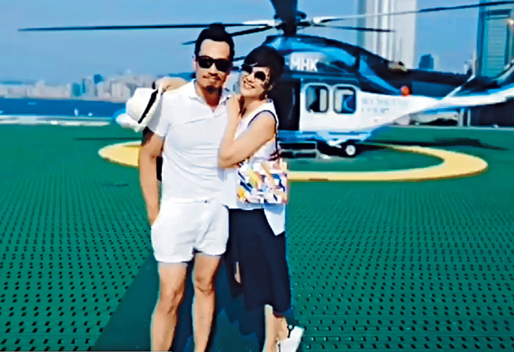 空中漫遊p/　　上周中，「雙陳」慶祝結婚5周年，坐直升機去澳門展開甜蜜之旅。