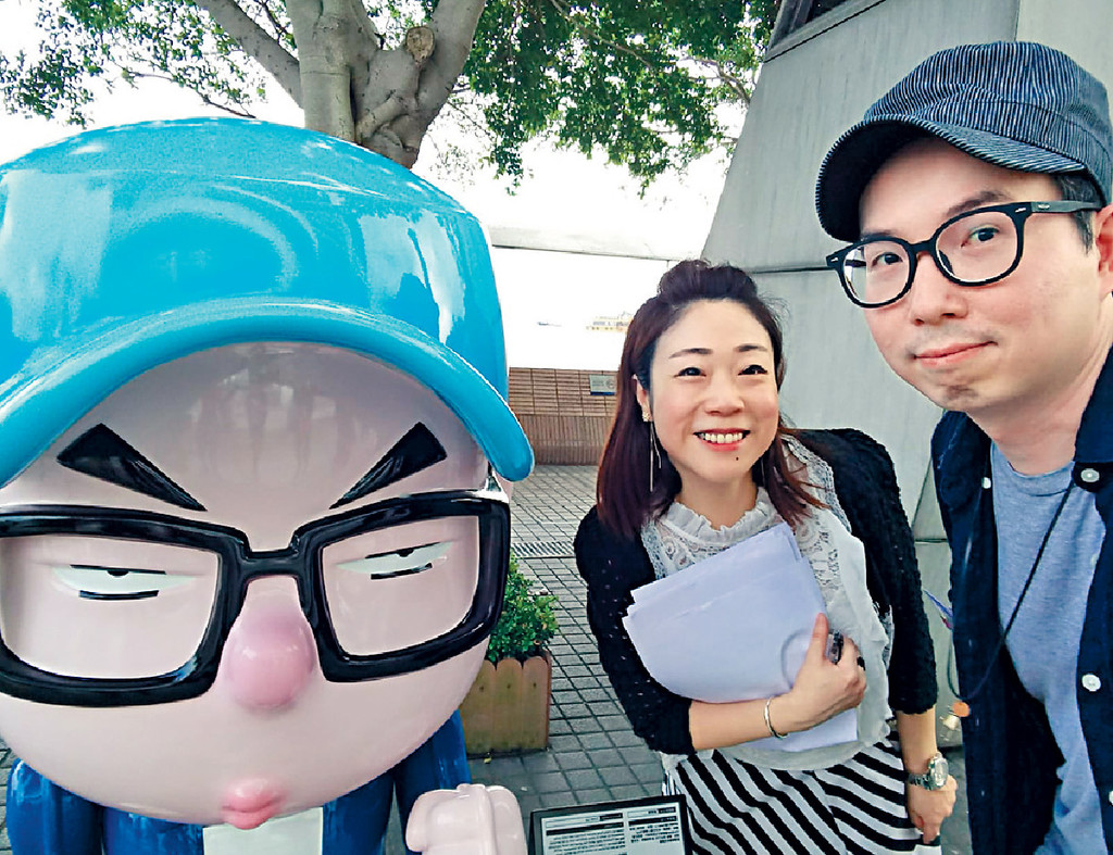 ■漫畫家Cuson到場，出席「香港動漫海濱樂園第二期」開幕。p/　　