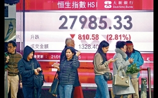 武肺疫情肆虐 濠賭成重災區 港股連失三關瀉810點