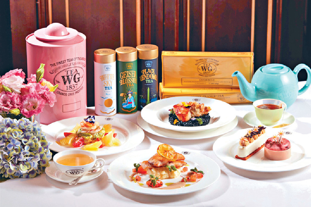 ■Tea WG除推出季節限定的繁盛花季茗茶系列，還精心設計了茶饌晚餐盛宴。