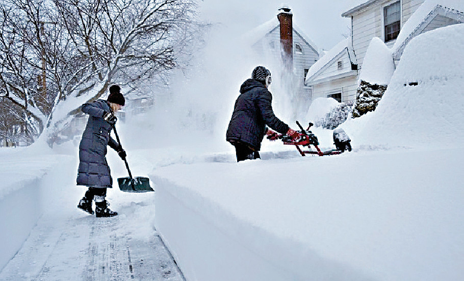 美東北暴風雪最少四死近萬戶斷電海陸空大混亂 頭條日報