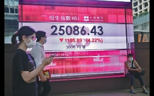 科指急瀉8%續創新低 港股現股災 三日挫2637點