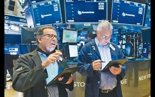 業績理想仍屬利好 科技股漲升 通脹預期升溫 杜指跌6點