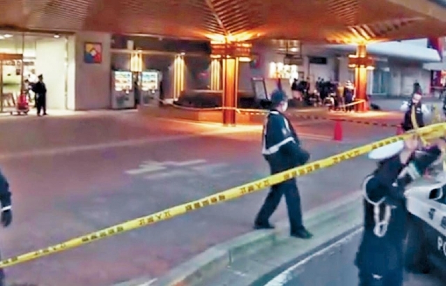■JR福島站西口昨天下午接近四時，發生持刀傷人事件。網上圖片