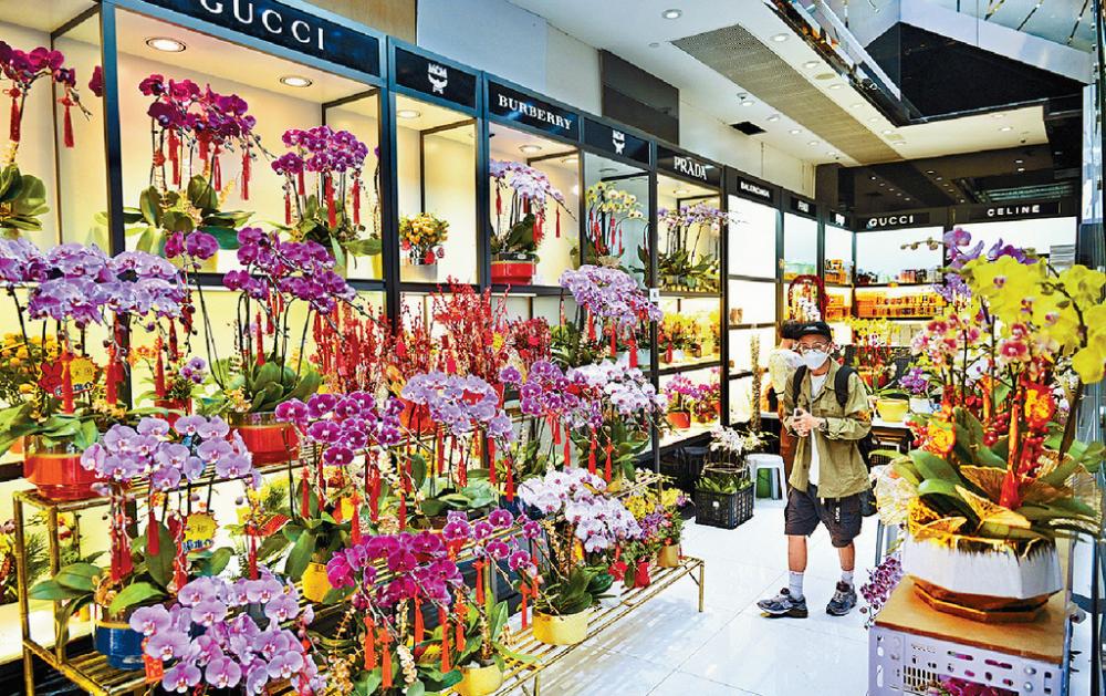 ■尖沙嘴漢口中心商場More Mall借出場地予花農戶助散賀年貨品。