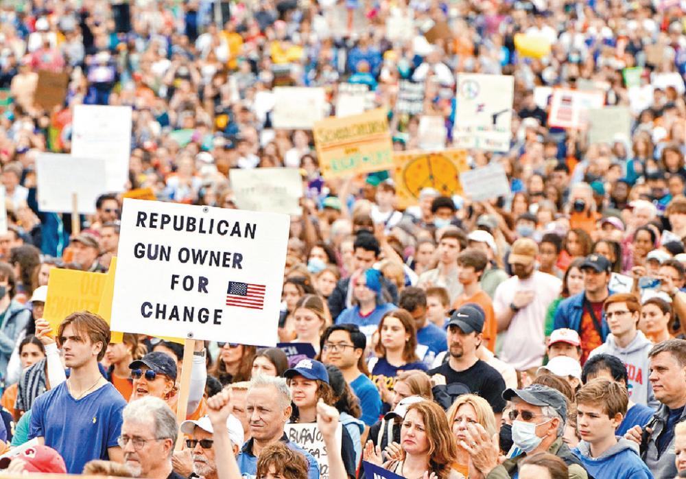■華盛頓、紐約、洛杉磯及芝加哥等城市在周末都有示威集會或遊行要求政府正視槍支改革。