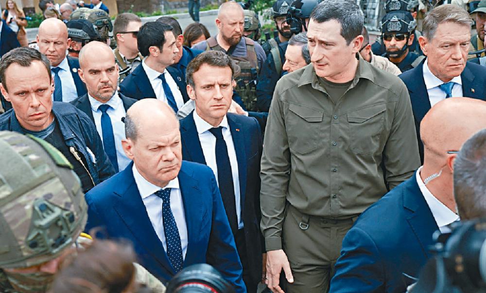 ■法德意三國領袖抵達烏克蘭首都基輔，將與烏克蘭總統澤連斯基會面。
