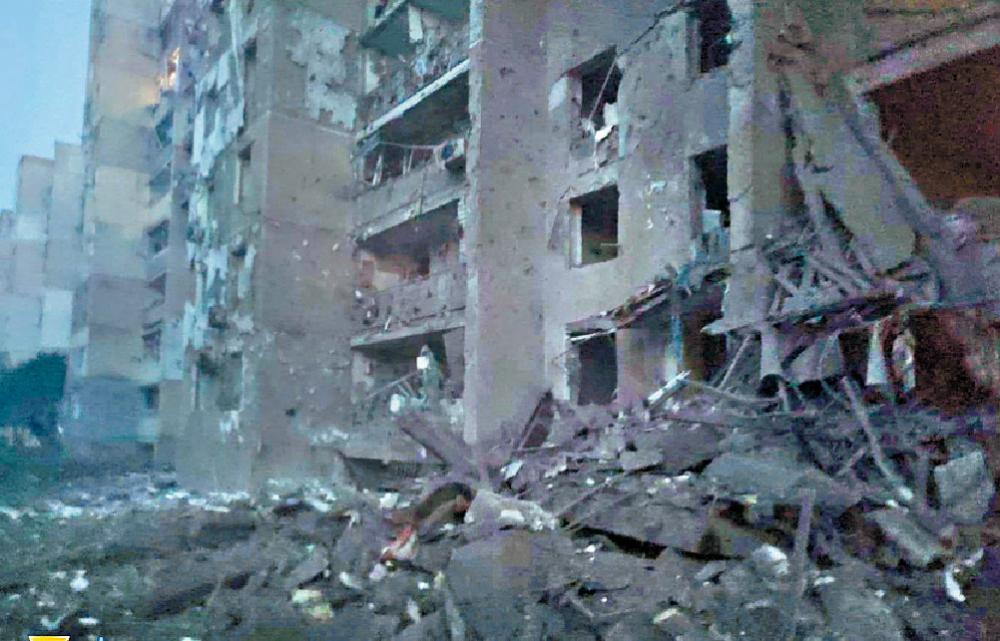 ■導彈擊中敖德薩的一座住宅大樓及康樂設施。