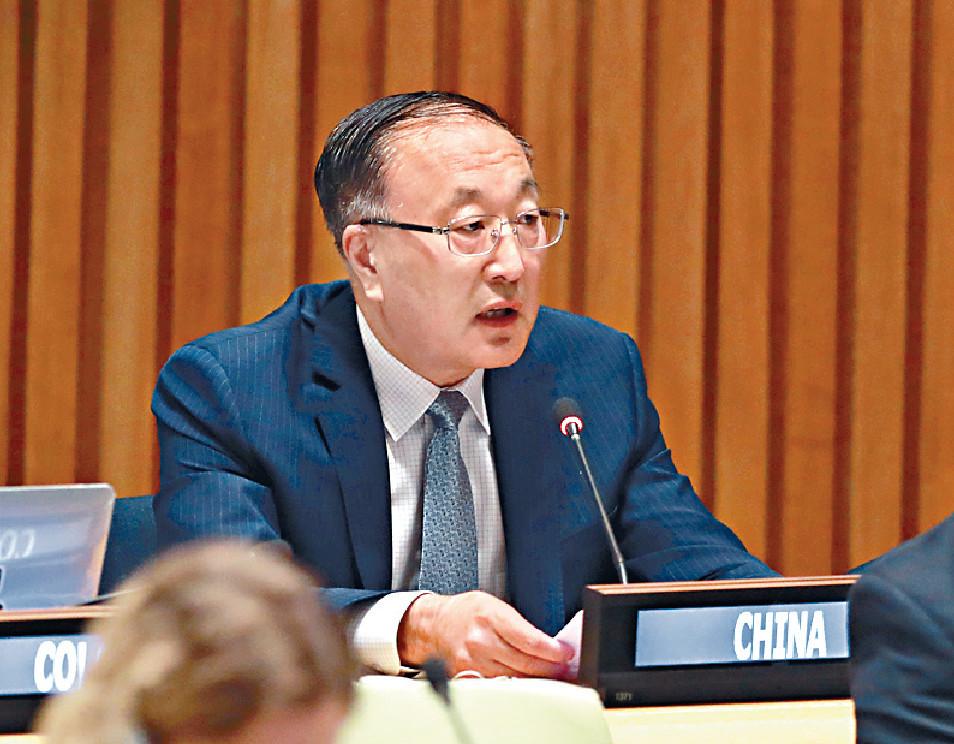 ■安理會輪任主席的中國常駐聯合國代表張軍表示，尊重各國主權和領土完整。