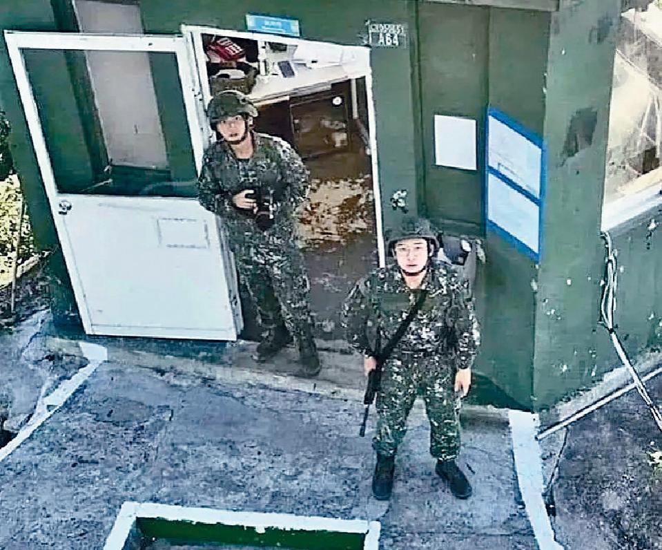 ■微博近日流傳一張照片，聲稱是民用無人機在金門防禦區拍攝的情況。