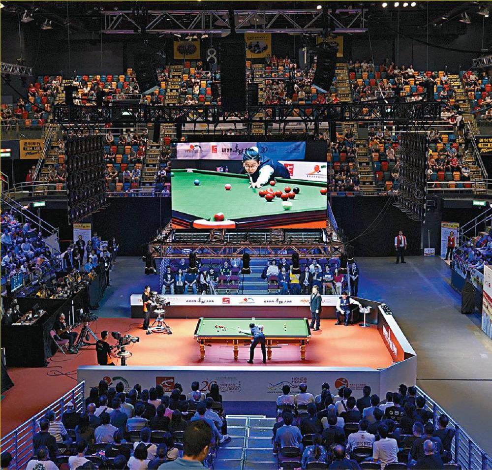 ■世界桌球大師賽由今日起，一連四日假香港體育館舉行。