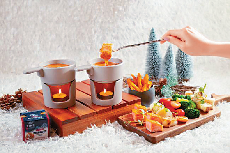 ■TINE首次與酒店合作，推出「北歐海鮮焦糖芝士火鍋」下午茶。