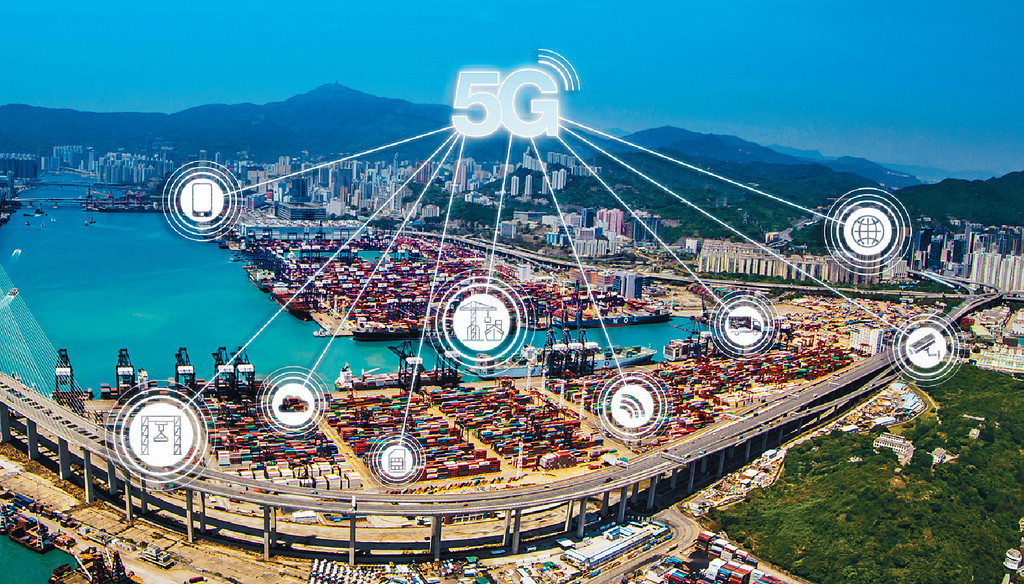 ■葵涌貨櫃碼頭已安裝5G基站，成為全港首個應用5G的貨櫃碼頭。資料圖片