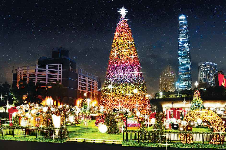 ■西九文化區下星期五起，會放置一棵高逾10米、掛滿幻彩燈飾嘅巨型聖誕樹。p/　　