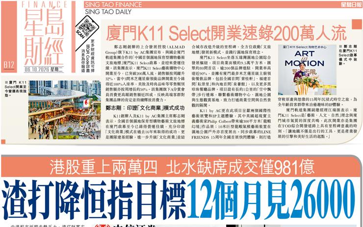 渣打降恒指目標12個月見26000 港股重上兩萬四 北水缺席成交僅981億